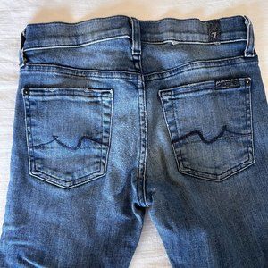 7 For All Mankind Women's Gwenevere Ankle Skinny Mid Rise Jean - Size 24